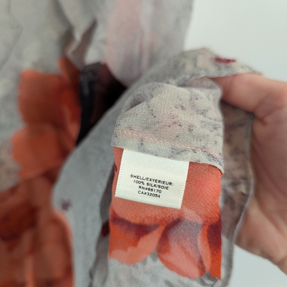 Moulinette Soeurs 100% Silk Asymmetrical Wrap Dress Floral Ruffle Sz 4 - Picture 8 of 8